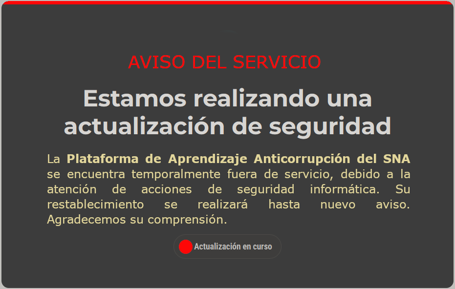 Aviso importante